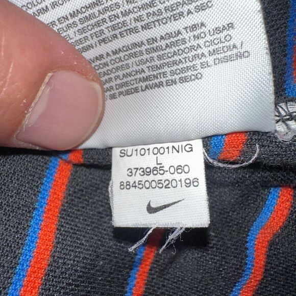 Vintage 00s Y2K Nike "The Athletic Dept." Striped Polo Shirt - Men's Size Large - Picture 9 of 9